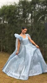 Heavy fancy gown light blue - Image 3