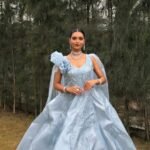 Heavy fancy gown light blue