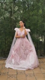 Heavy fancy gown light pink