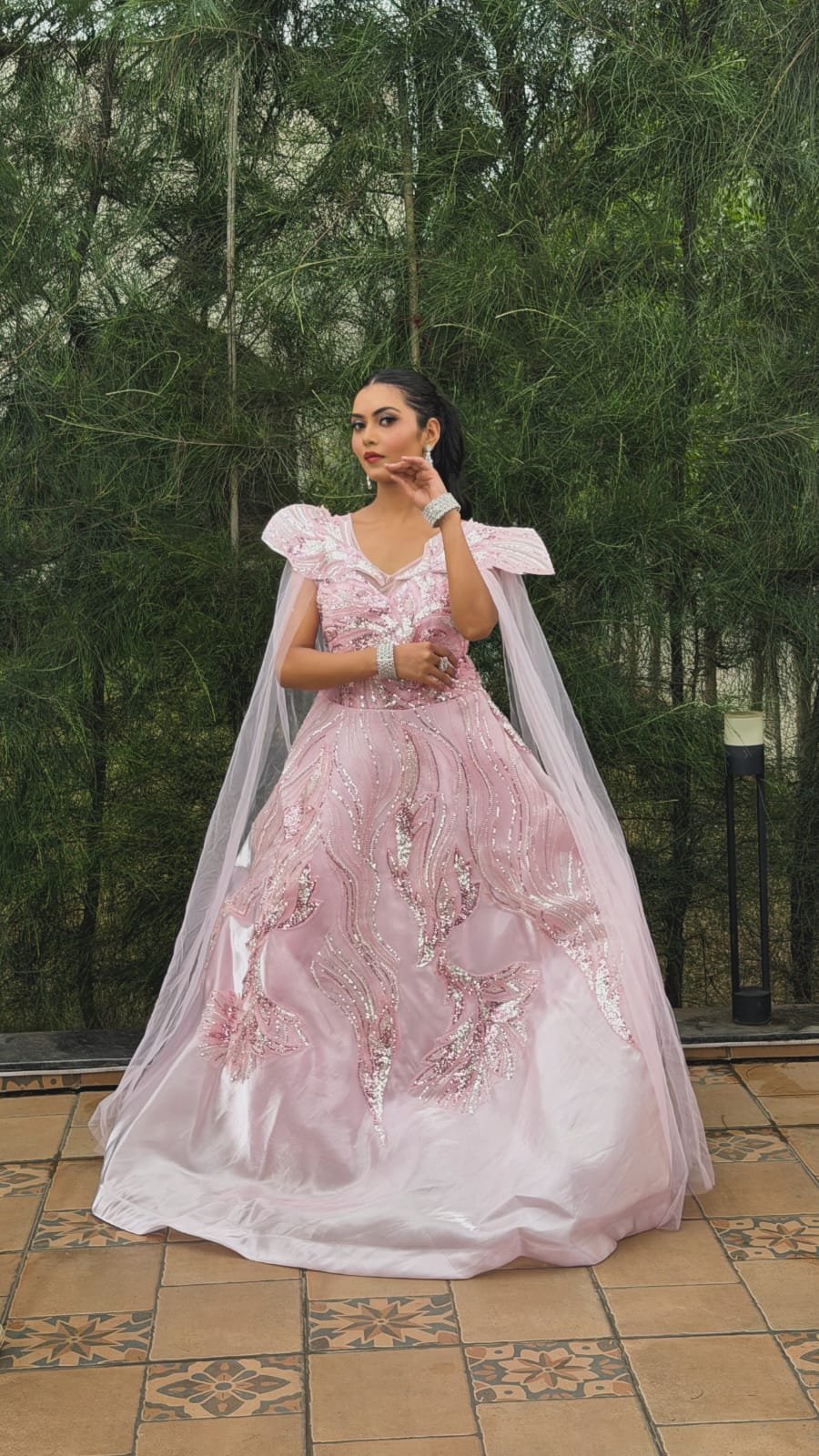 WhatsApp Image 2026-08-20 at 5.03.23 PM Heavy fancy gown light pink - Image 1