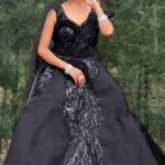 Heavy fancy gown black