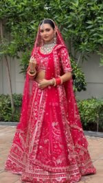 Heavy Embroidery work lehnga with blouse