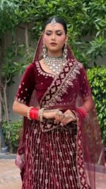 Heavy Embroidery work lehnga with blouse