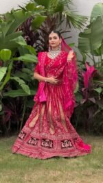 Heavy Embroidery work lehnga with blouse - Image 2