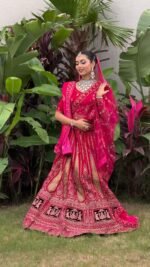 Heavy Embroidery work lehnga with blouse - Image 3