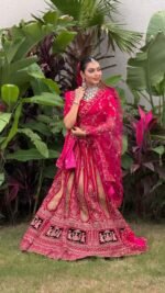 Heavy Embroidery work lehnga with blouse - Image 4
