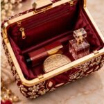 Maroon Floral Embroidered Clutch Bag - Image 4