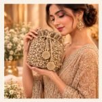 Royal Gold Embellished Bridal Potli Bag - Image 4