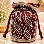 Royal Embroidered Velvet Potli Bag - Image 4