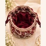 Royal Embroidered Velvet Potli Bag - Image 3